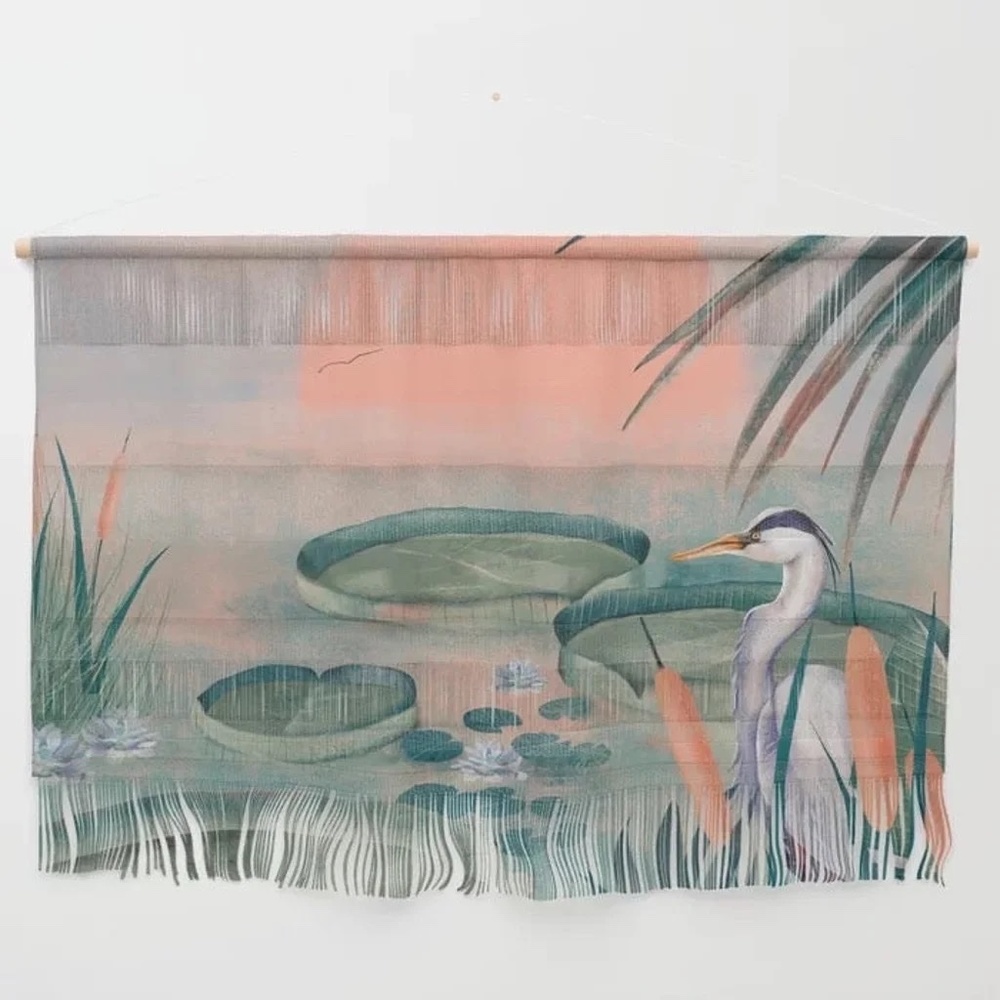 🥂Society6 Blue Heron Wall Hanging